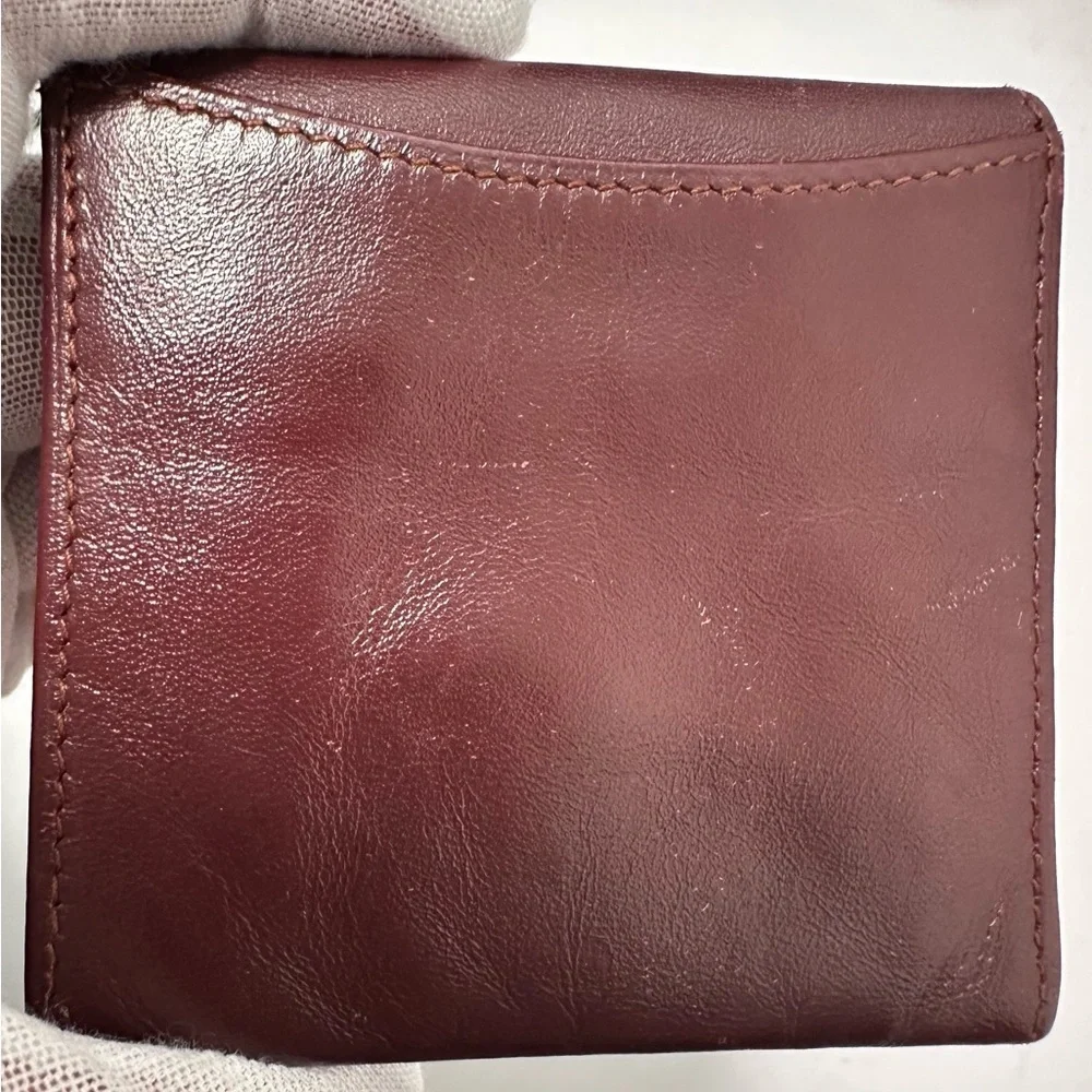Cartier Burgundy Coin Pouch - Authentic